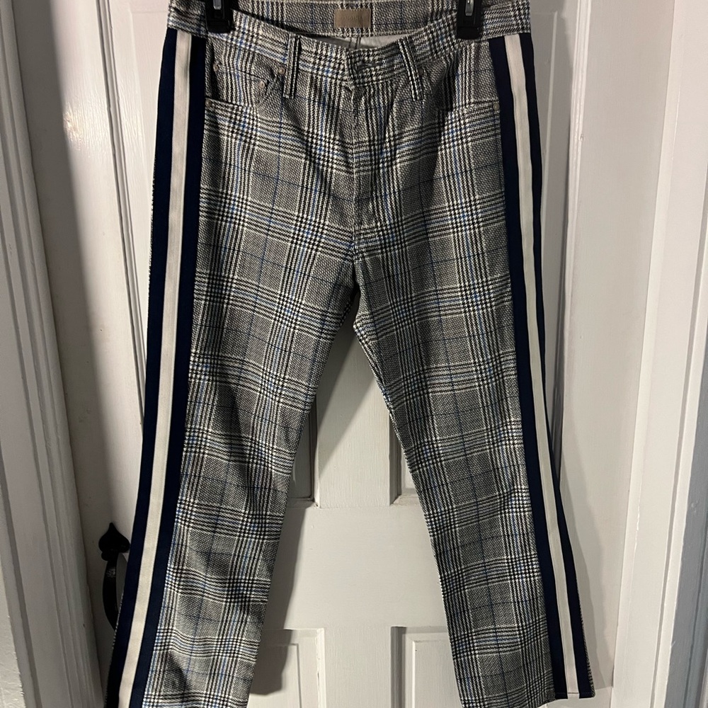 Mother The Insider Plaid Stripe Ankle Pants Size 30